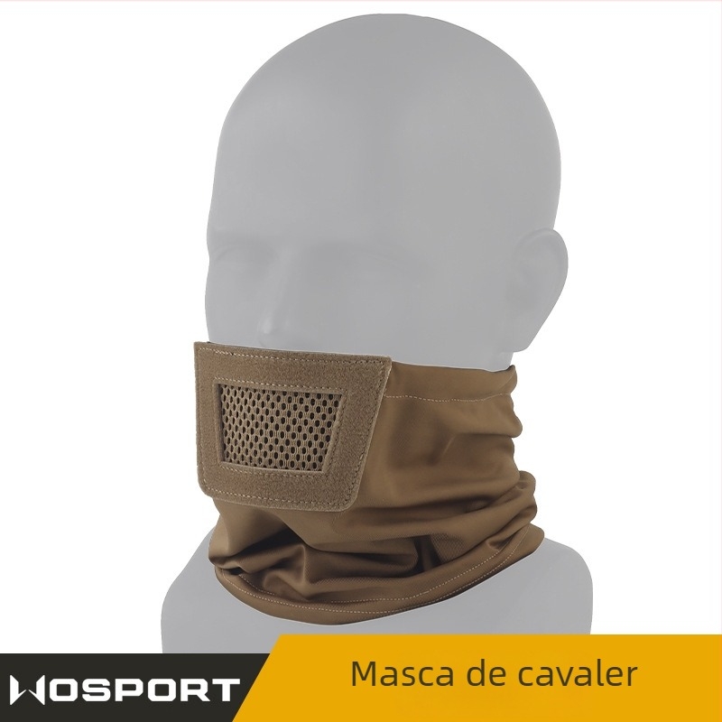 Wosport mască de protecție împotriva vântului și prafului pentru ciclism și drumeții, material elastic, căptușeală moale, mască de jumătate de față