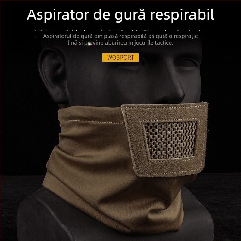 Wosport mască de protecție împotriva vântului și prafului pentru ciclism și drumeții, material elastic, căptușeală moale, mască de jumătate de față