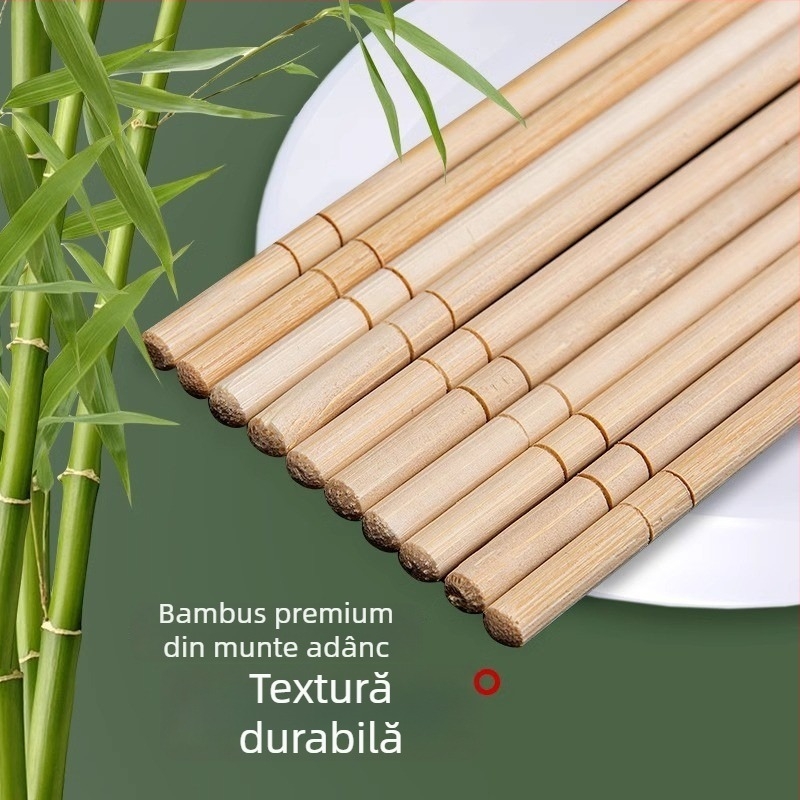 Bețișoare de unică folosință din bambus, 1000 perechi, ambalate individual, pentru restaurante și livrări, imprimare logo și personalizare disponibile, biodegradabile, nu compatibile cu microunde