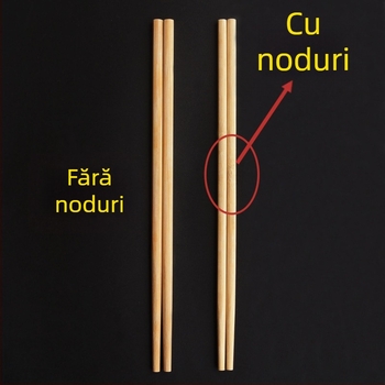 Bețișoare de unică folosință carbonizate, fără articulații, din bambus premium pentru hoteluri și uz casnic, ambalate individual, prelungite și mai groase
