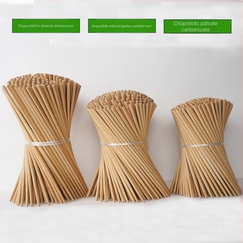 Bețișoare din bambus carbonizat, pentru uz casnic și restaurant, naturale, de unică folosință, antiderapante, durabile, cumpărături în grup comunitar