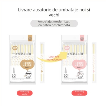 Bețișoare de unică folosință din bambus, ambalare individuală, tacâmuri igienice pentru acasă
