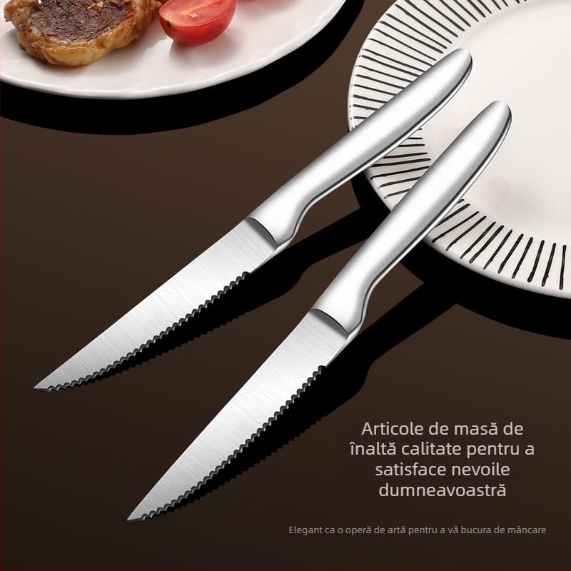 Source Fe Yi cuțit de steak din oțel inoxidabil – pentru uz casnic, tacâmuri occidentale, cuțit de steak profesional