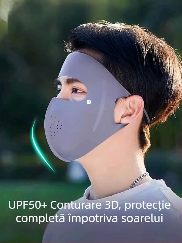 Mască facială pentru bărbați, în mărime mare, cu protecție UV, respirabilă, pentru vară, drumeții montane și ciclism