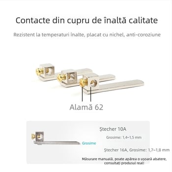 Conector de alimentare 16A cu cablu detașabil, standard național 220V, priză triunghiulară, 10A cu 3 pini, en gros