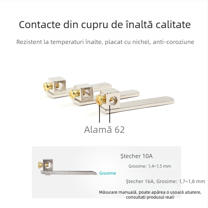 Conector de alimentare 16A cu cablu detașabil, standard național 220V, priză triunghiulară, 10A cu 3 pini, en gros