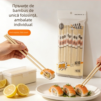Bețișoare de bambus de unică folosință, ambalate individual, din material alimentar, pentru restaurante, pentru livrări și uz casnic, igienice
