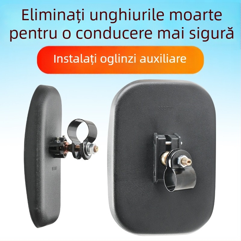 Oglindă pătrată pentru unghiuri moarte montată pe camion, compatibilă cu JAC și Foton, oglindă convexă de mers înapoi, oglindă auxiliară universală