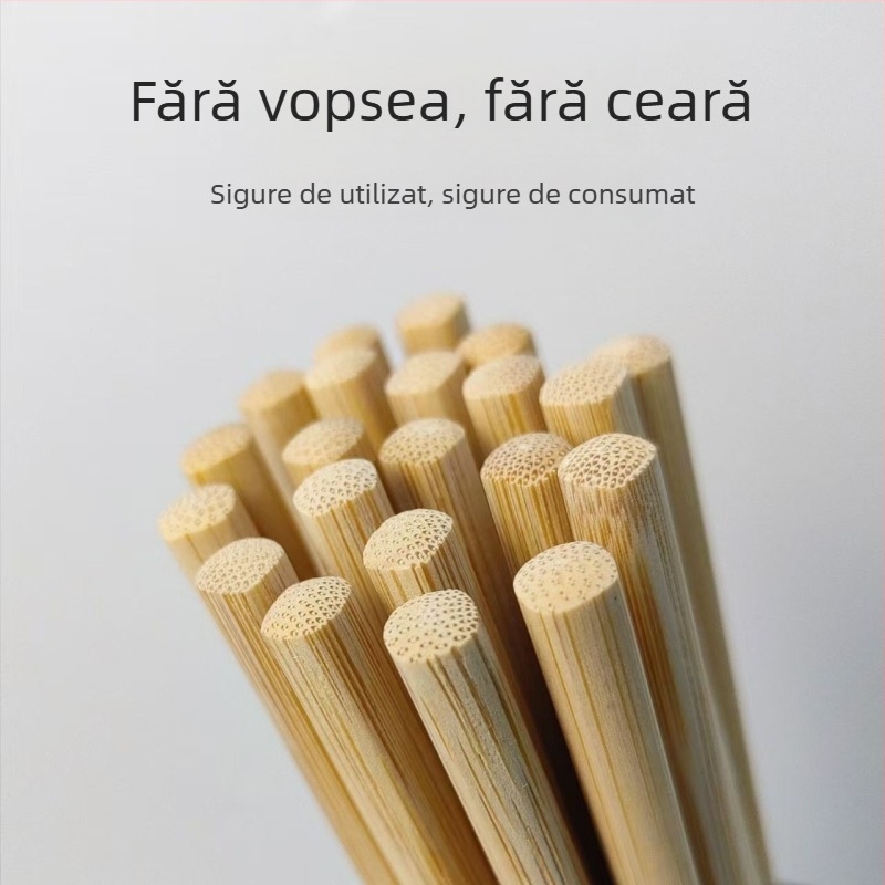 Bețișoare unice din bambus, mai groase, cu motiv de floare roșie, pentru hoteluri și nunți, set de nunți, ambalare individuală