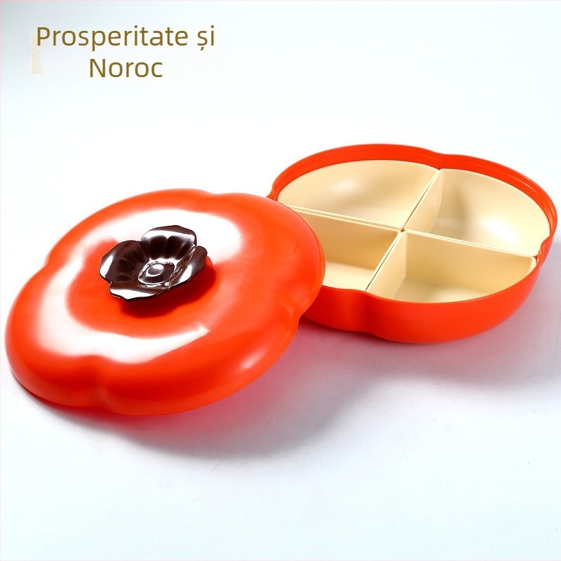 Platou din plastic cu capac pentru fructe, cu nuci și fructe uscate, uz casnic