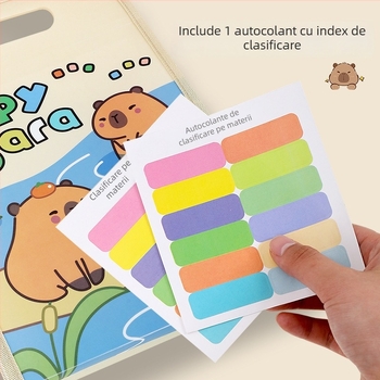 Mapă A4 portabilă cu design acordeon multi-strat, capacitate mare pentru elevii din învățământ primar