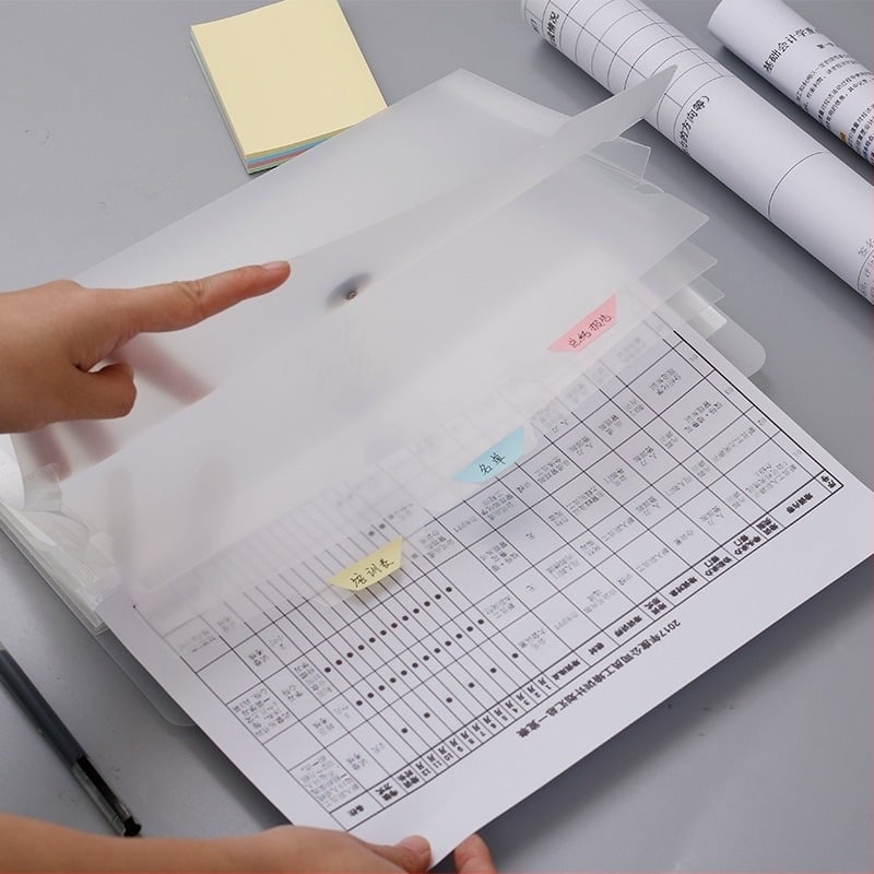A4 dosar multiplă cu 12 compartimente, dosar acordeon cu 8 compartimente, dosar transparent pentru fișiere, dosar de clasificare pe materii cu 5 compartimente, capacitate mare