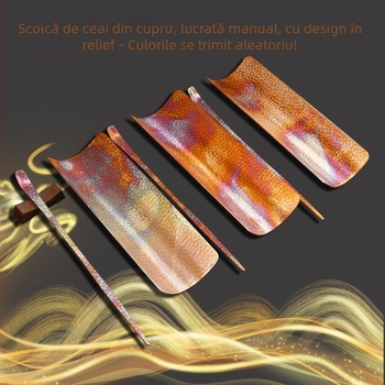 Accesoriu pentru ceremonia ceaiului din cupru, model forjat Z012