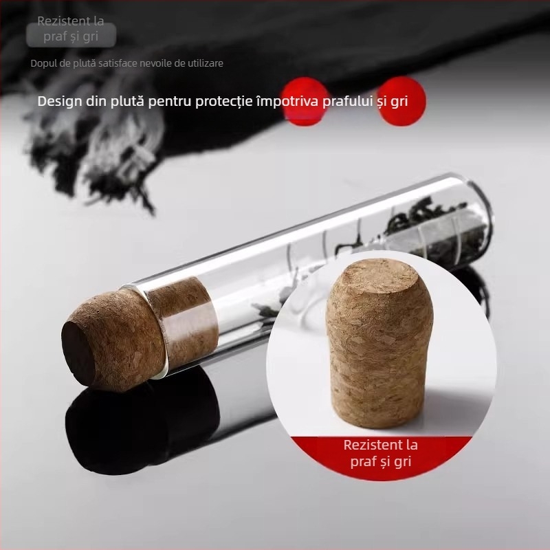 Infuzor de ceai din sticlă rezistentă la căldură, cu filtru, în stil tub de test, design creativ.