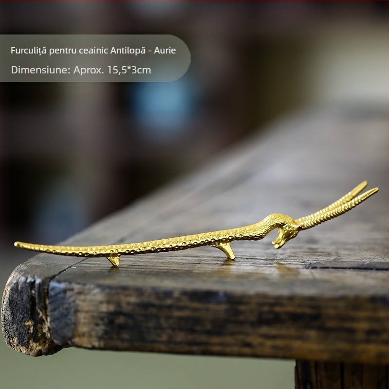 Accesorii metalice pentru ceai: furculiță pentru capacul ceainicului, clips din aliaj pentru oală, clips anti-arzire, accesorii pentru ceai