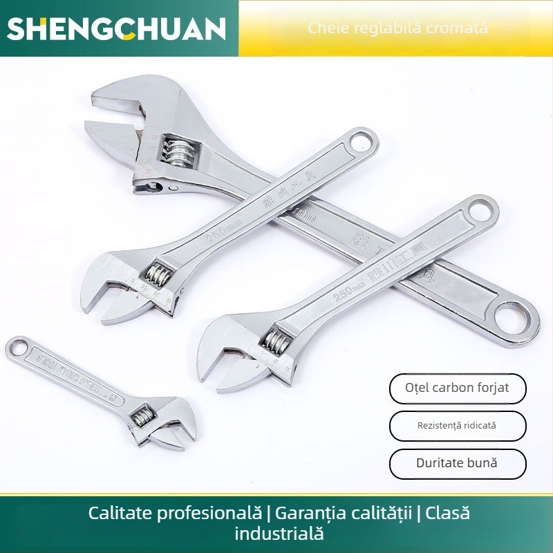 Shengchuan cheie reglabilă, de calitate industrială, multifuncțională, deschidere mare, 8–12 inch