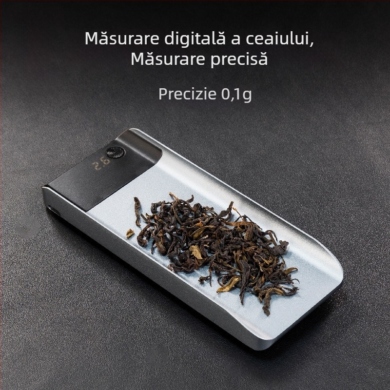 Rongshan Hall cântar electronic din aliaj de aluminiu pentru ceai, ustensile pentru ceai și accesorii pentru ceremonia ceaiului