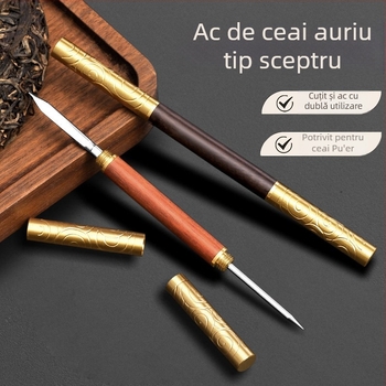 Ac de ceai din lemn de abanos, pentru îndepărtarea resturilor de ceai, accesorii compacte pentru ceremonia Kung Fu a ceaiului, ustensile de uz casnic