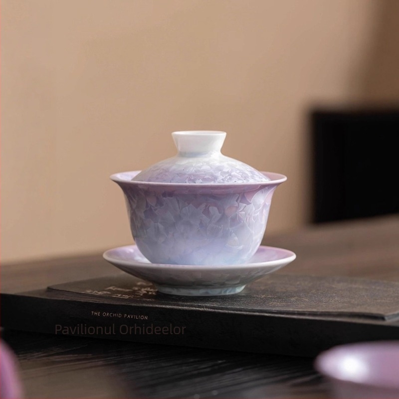 Ceșuță de ceai ceramică cu capac, o singură bucată, glazură de cuptor, pentru femei, utilizare casnică, parte din set Gongfu de ceai