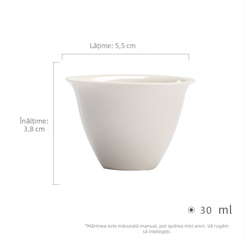 Cană de ceai ceramică lucrată manual cu glazură din cenușă vegetală, stil wabi-sabi retro, ceașcă de degustare pentru uz casnic
