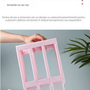 Dulap plastic cu sertare pentru birou, organizator de birou, dulap colorat cu mai multe etaje pentru fișiere și cutie pentru bijuterii