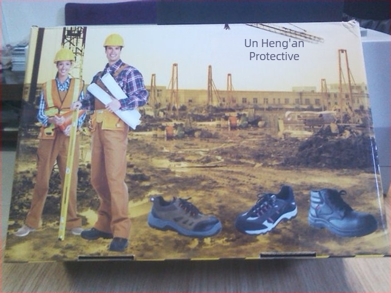 Henganai 16001 Pantofi de protecție cu vârf din oțel, izolați – protecție la lovire, anti-perforație, anti-alunecare, anti-statici, talpă joasă, piele de vită