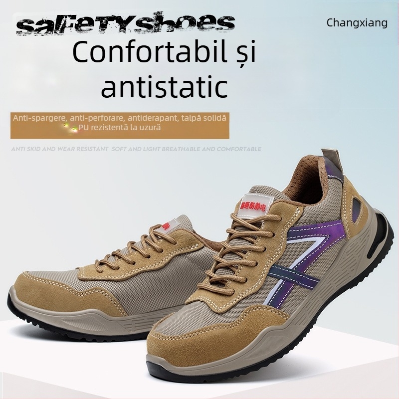 Pantofi de protecție cu protecție la lovire și perforare, încălțăminte casual de lucru, anti-statice, talpă turnată prin injecție