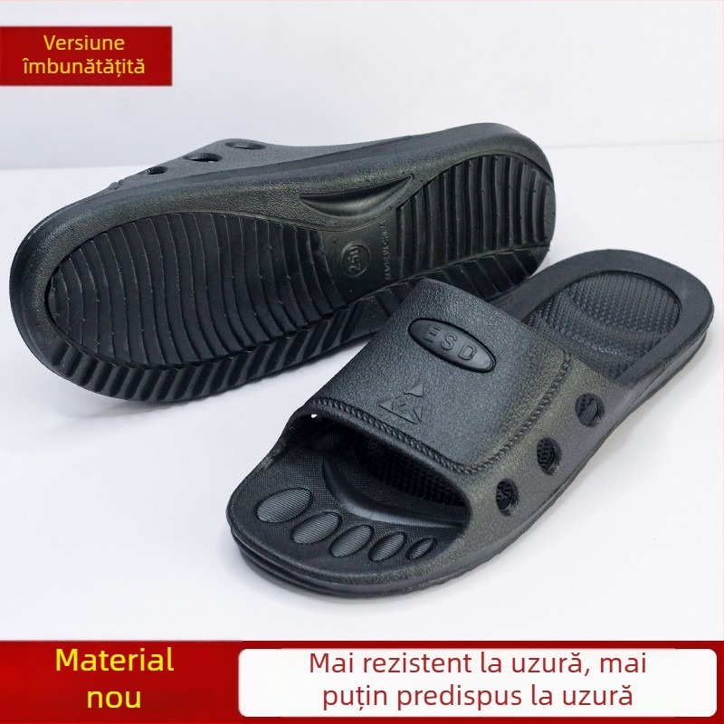 Papuci antistatice unisex, SPU material, respirabili pentru spații curate, albastru sau negru