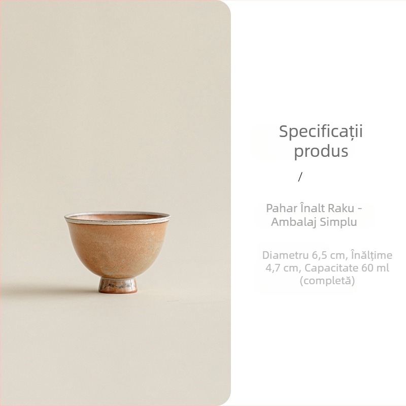 ceașcă ceramică Gongfu pentru ceai, arsă la cuptor, stil retro wabi-sabi, unică pentru uz casnic