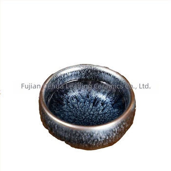 Ceainic Baihua Jianzhan, cu glazură din minereu brut și corp ceramic din fier, pentru uz casnic.