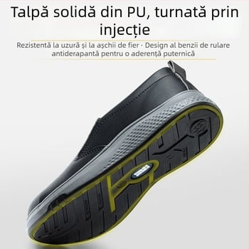 Pantofi de protecție anti-statice pentru bărbați și femei, alb-negru, rezistenți la lovire și perforare, talpă solidă, antiderapant și respirabili