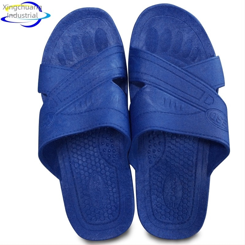 Pantofi antistatice, antipraf, pantofi de lucru albi, încălțăminte de protecție, papuci antistatice albaștri, unisex, antiderapant