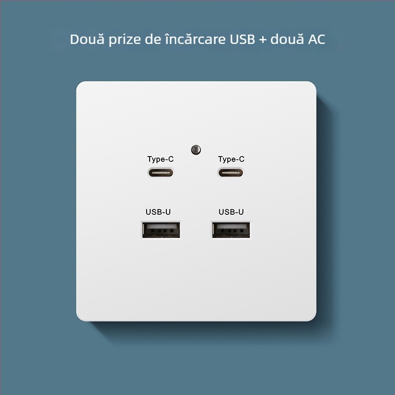 Panou priză Type-C cu încărcare rapidă, lângă pat, USB 20W pentru Android și iPhone