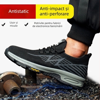 Încălțăminte de lucru anti-statice pentru bărbați, ușoară, protecție la lovire și perforare, izolație 6 kV