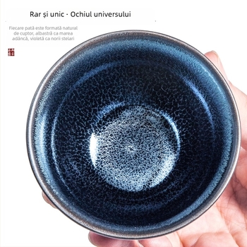 Ceașcă de ceai Jian ware albastru Qilin, retro, pentru bărbați, uz personal, de înaltă calitate