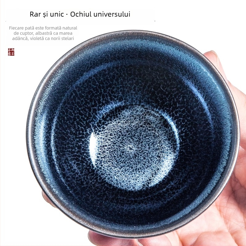 Ceașcă de ceai Jian ware albastru Qilin, retro, pentru bărbați, uz personal, de înaltă calitate