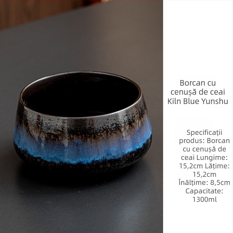 Set ceramic pentru ceremonial de ceai, mare, cu recipient de apă, spalător pentru pensule, bol de ceai și bazin de ceai pentru uz casnic