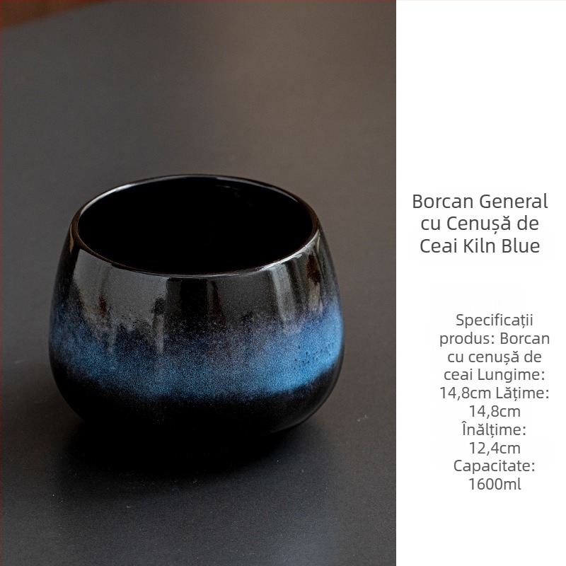 Set ceramic pentru ceremonial de ceai, mare, cu recipient de apă, spalător pentru pensule, bol de ceai și bazin de ceai pentru uz casnic