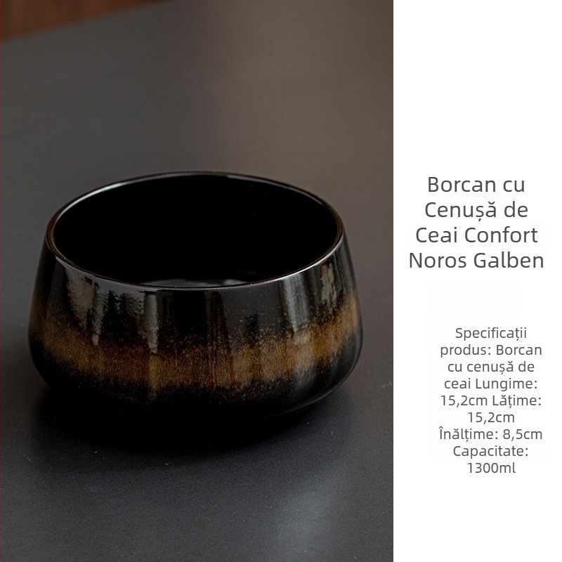 Set ceramic pentru ceremonial de ceai, mare, cu recipient de apă, spalător pentru pensule, bol de ceai și bazin de ceai pentru uz casnic