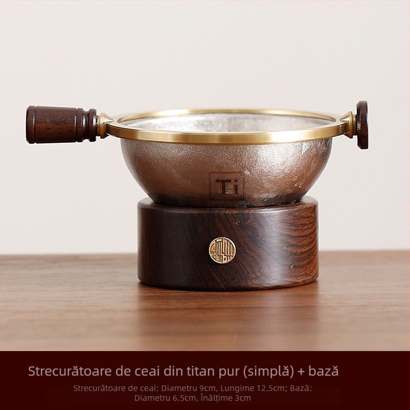 Filtru de ceai din titan pur, cu mii de găuri, filtru ultra-fin pentru frunze de ceai, separator de ceai, accesorii set Kung Fu, filtru de ceai de înaltă calitate