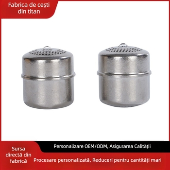 Filtru de ceai din titan pur, portabil, cu recipient pentru infuzie din aliaj de titan