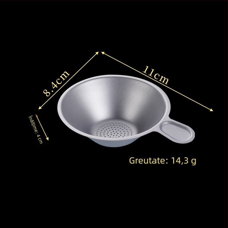Filtru de ceai din titan pur, design monobloc, infuzor de ceai multifuncțional, plasă fină, durabil
