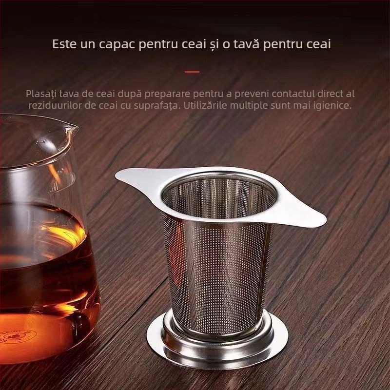 Set ceai din oțel inoxidabil 304, filtru integrat, capacitate mare, design premium