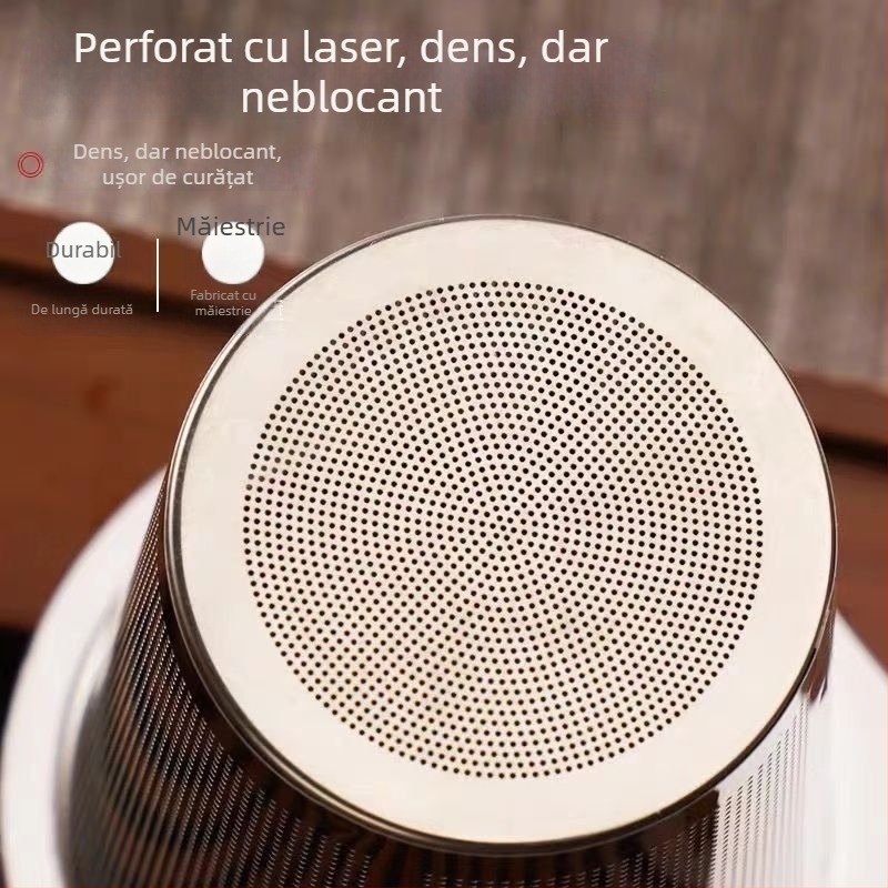 Set ceai din oțel inoxidabil 304, filtru integrat, capacitate mare, design premium