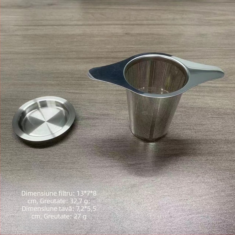 Set ceai din oțel inoxidabil 304, filtru integrat, capacitate mare, design premium