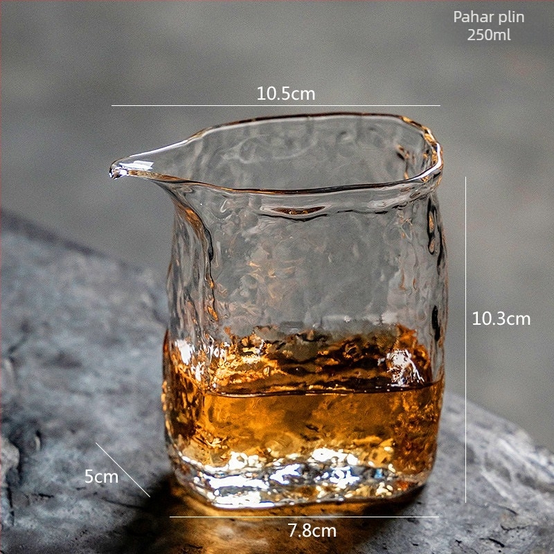 Cească cu cioc de vultur pentru distribuție uniformă a ceaiului, sticlă borosilicată rezistentă la căldură, recipient transparent pentru infuzie cu separator de ceai