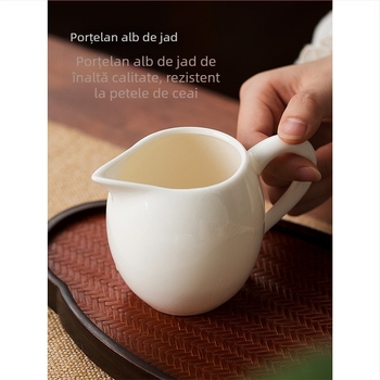 Yipinqiantang cupă Gongdao din porțelan pentru uz casnic, set de ceai alb mare în stil japonez, ustensile Gongfu cu divizor de ceai
