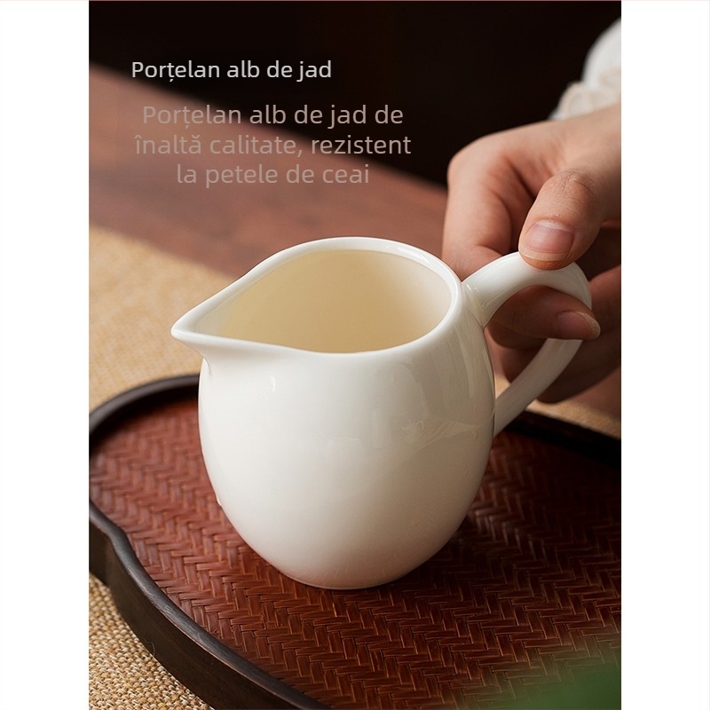 Yipinqiantang cupă Gongdao din porțelan pentru uz casnic, set de ceai alb mare în stil japonez, ustensile Gongfu cu divizor de ceai