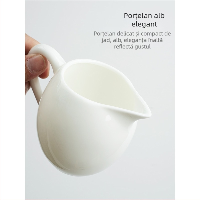 Yipinqiantang cupă Gongdao din porțelan pentru uz casnic, set de ceai alb mare în stil japonez, ustensile Gongfu cu divizor de ceai