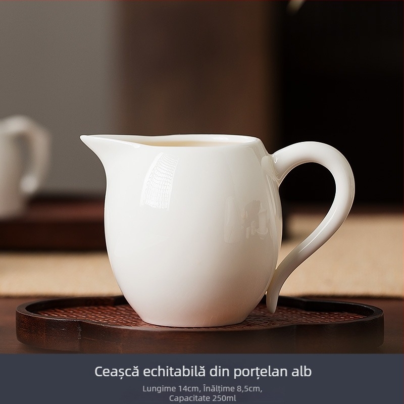 Yipinqiantang cupă Gongdao din porțelan pentru uz casnic, set de ceai alb mare în stil japonez, ustensile Gongfu cu divizor de ceai